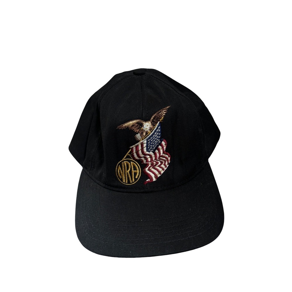Vtg NRA Millennium Member Snapback Hat Black Made in USA Eagle Logo Cap Mens